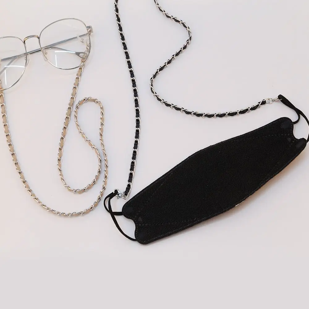 

Vintage Neck Strap Rope Temperament PU Necklace Alloy Women Eyeglasses Accessories Korean Style Chain Mask Chain Glasses Chain