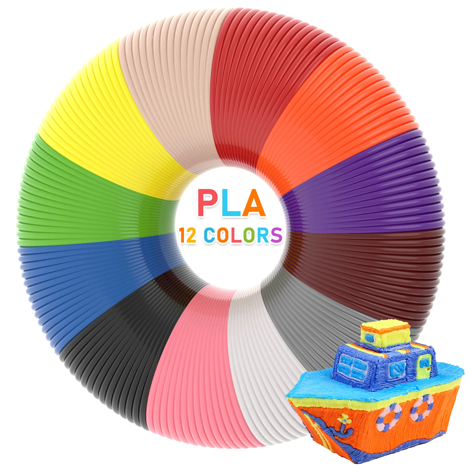 Dikale 3D 펜 필라멘트 1.75mm 12 색 PLA 필라멘트 3D 인쇄 필라멘트..