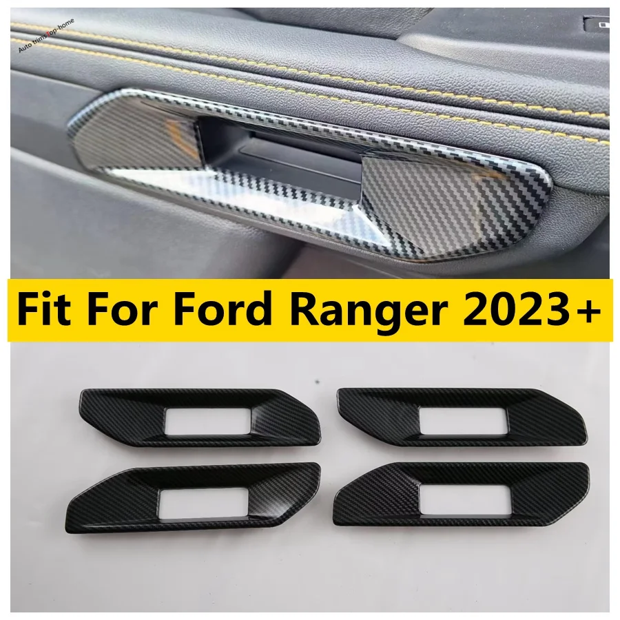 

Inside Car Door Pull Doorknob Scratch Handle Bowl Protector Shell Cover Trim Fit For Ford Ranger 2023 2024 Interior Accessories