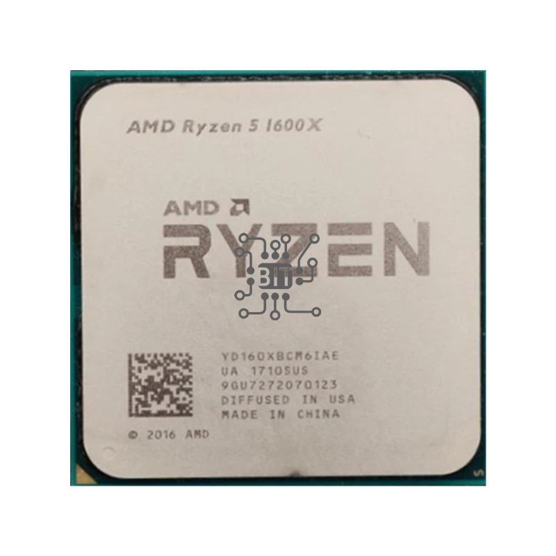 Processador Amd-cpu de Seis Núcleos e Doze Fios Amd Ryzen 1600x r5 1600x 36 Ghz 95w l3 = 16m Soquete Am4 l3 = 16m Yd160xbcm6iae