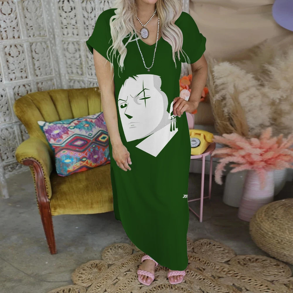 

Party Dresses Long Dress One Piece Split Skirt Robe Zevity Fashion Summer Women 2023 Evening Elegant Casual Women's Maxi Fashion