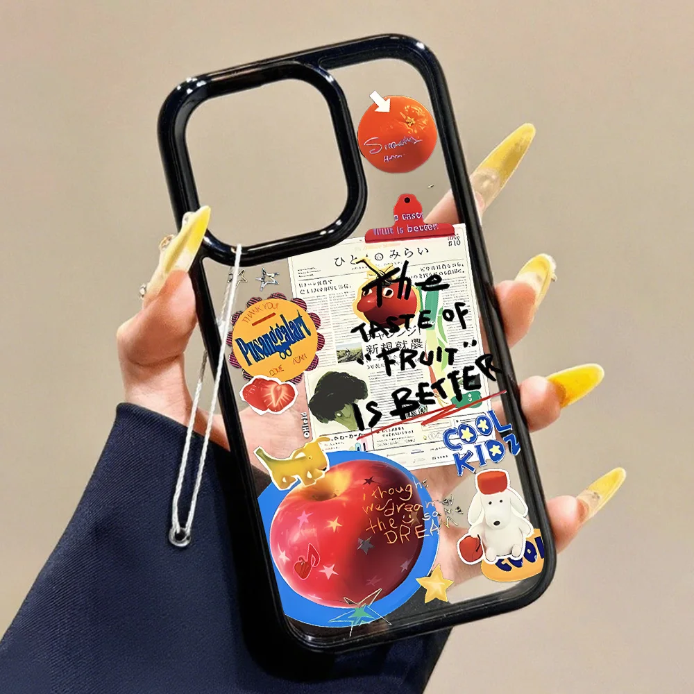 Seaside Scenery Wine Lemon Acrylic Shockproof Transparent Phone Case