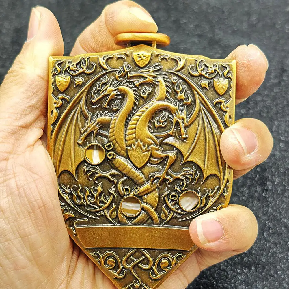 DND 메탈 핑거팁 스피너 다이스 휴대용 스퀴즈 메탈 다이스 테이블탑 게임 의사결정 스트레스 해소 장난감