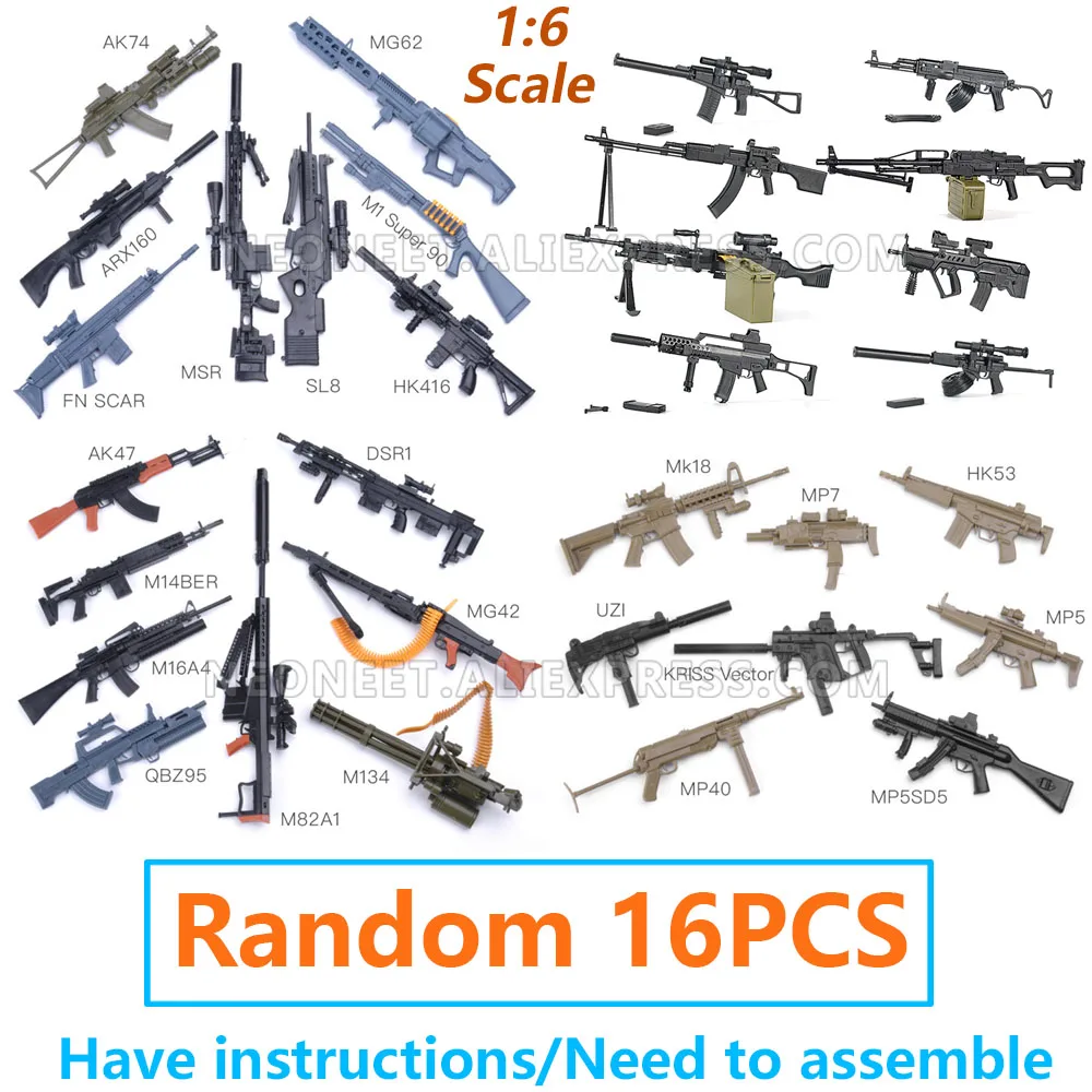 1-6-1-6-Scale-Action-Figures-Assembly-4D-Gun-Model-Assault-Rifle-HK416 ...