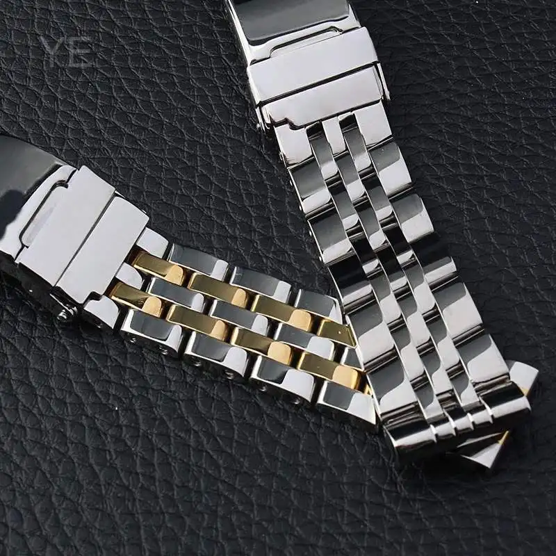 Premium Stainless Steel Folding Buckle Replacement Watch Strap