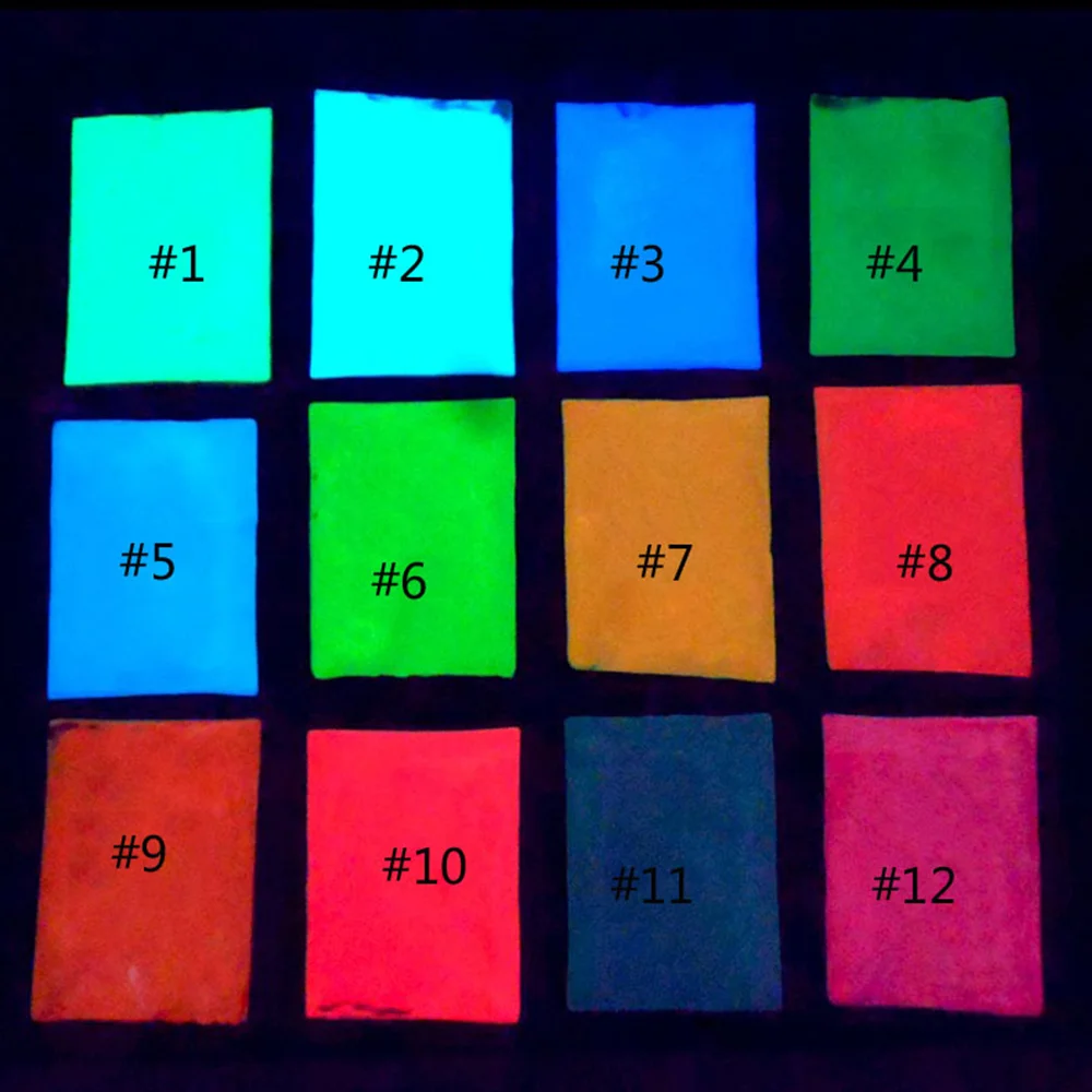 Luminous Green Nail Art Powder 10/50g Blue/Orange/Yellow Neon Chrome Pigment Glow In The Dark Party/Festival Manicure Decor nail powder