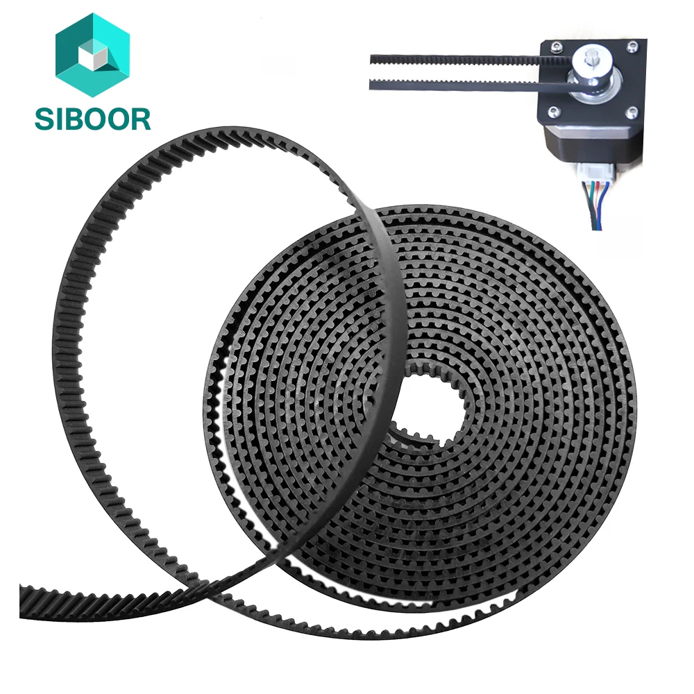 

Siboor 5M GT2-6mm Open Timing Belt Width 6mm GT2 Belt TPU KEVLAR Synchronous Belt 2GT Timing Belt For Reprap 3D Printer Parts