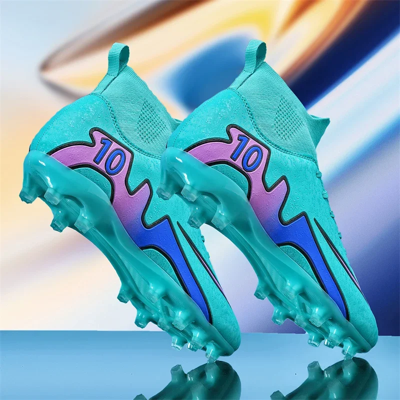 Elite High-Performance Unisex Football Boots – Enhanced Traction & Ankle Support for Turf & Indoor Play
