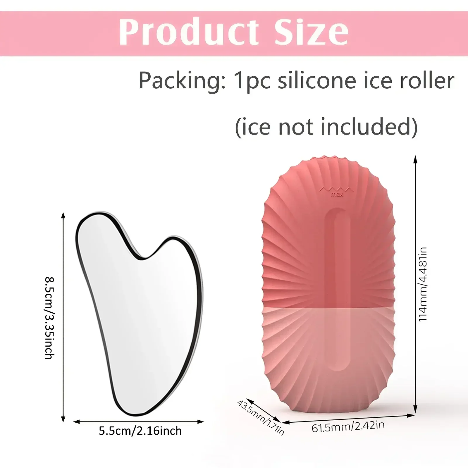 New Ice Face Roller Stainless Steel Gua Sha Tool Set Skin Care Beauty Set Face Massage Roller Lifting Contouring Tool Reusable