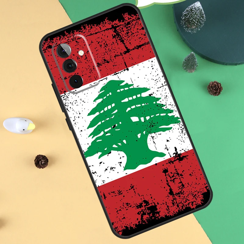 Lebanon Flag Map Case For Samsung Galaxy A32 A52 A12 A14 A34 A54 A51 A71 A15 A25 A35 A55 A53 A33 A13 Cover