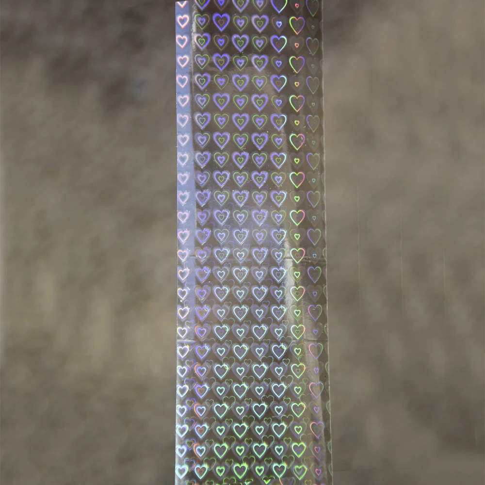 100cm Clear Laser Heart Nail Foils Holo Heart Beam Foil Paper For Nial Art Decoration Tools Hot Stamping Transfer Foil Sticker 4