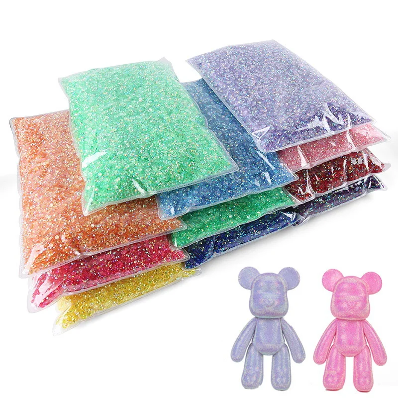 

500g 2-6mm Jelly AB Resin Non Hot Fix Rhinestones Flat Back Plastic Crystals Strass Glitters Big Package Stones