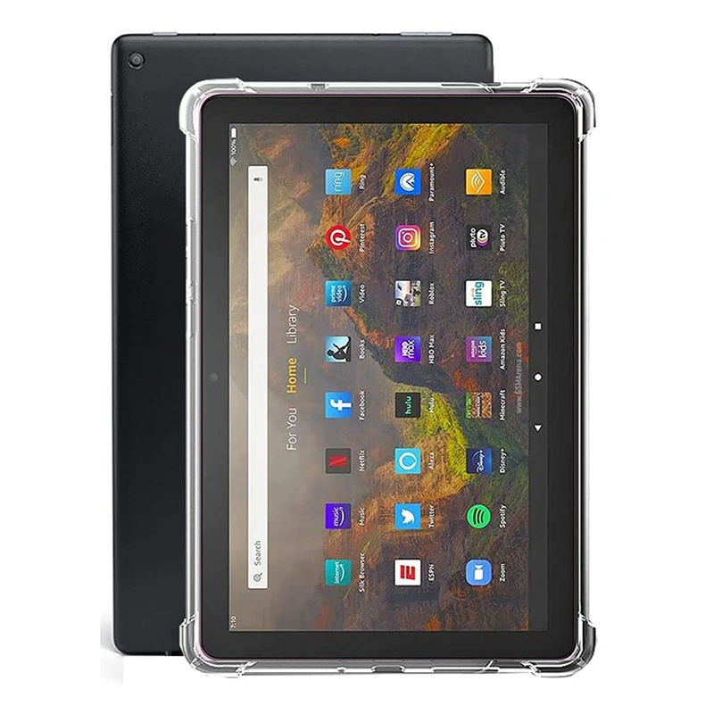 Capa para Amazon All-new Kindle Fire hd 10 10 Plus Tablet 11ª Geração 2023 Release 10.1 Clear Soft Transparent Tpu Cover