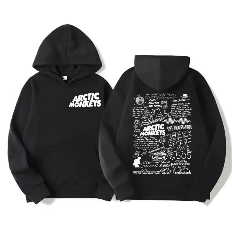 Vintage Rock Musik Album Print Herren Hoodie Hip Hop Street Style Oversized Retro Kapuzenpullover Oberteil – Detail 10