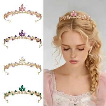8 Stili di Corone e Tiare da Sposa in Cristallo Barocco, Eleganti Accessori per Capelli da Dea e Principessa, Regali di Compleanno