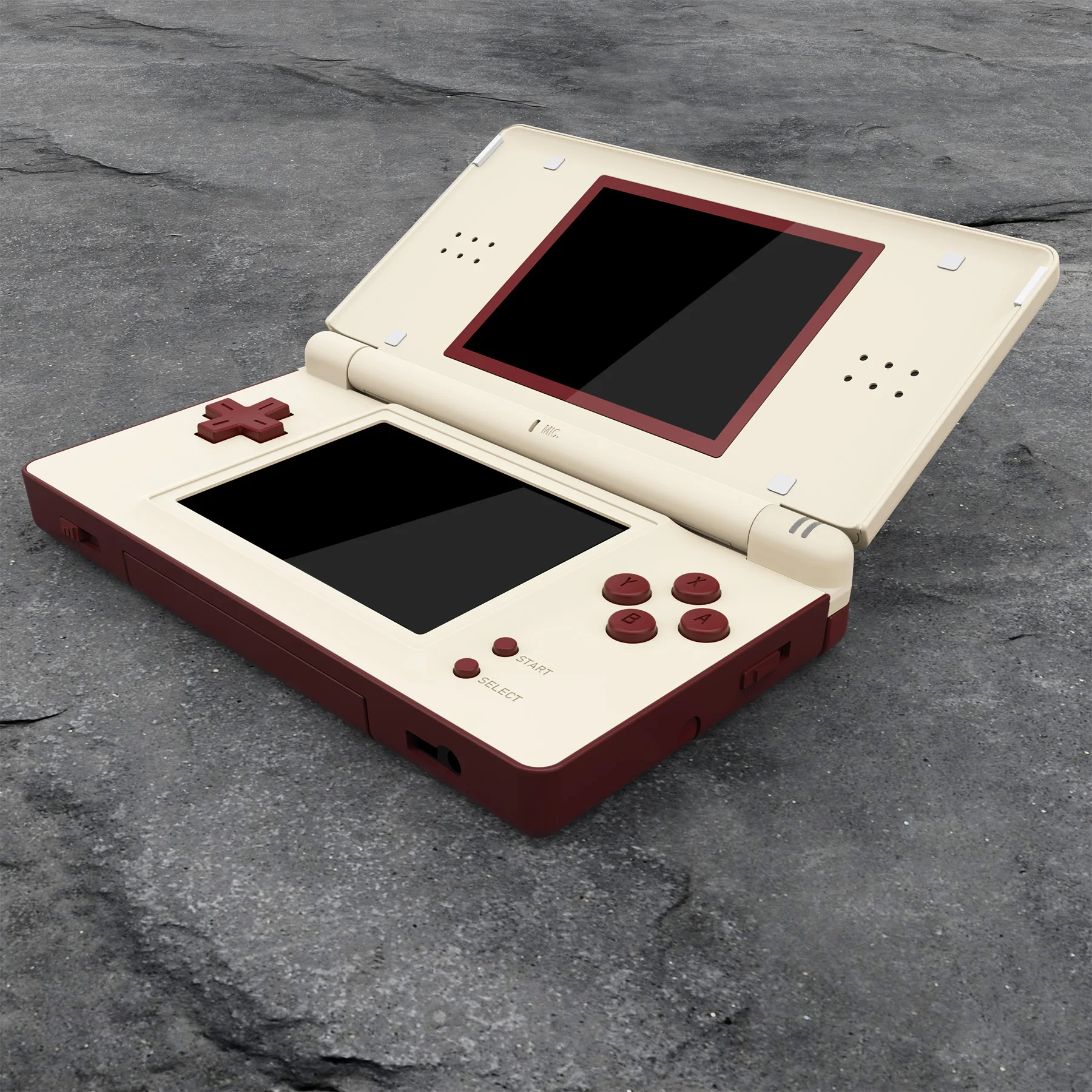 Nintendo DS Lite(NDSL)용 eXtremeRate 교체용 전체 하우징 쉘, 케이스 커버(버튼 및 스크린 렌즈 포함) - 클래식 FC 스타일