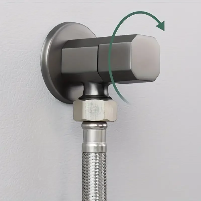 Mini Brass Tee Valve with Golden and Silver Finish - Universal European and American Threads, Ideal for Bathroom and Toilet