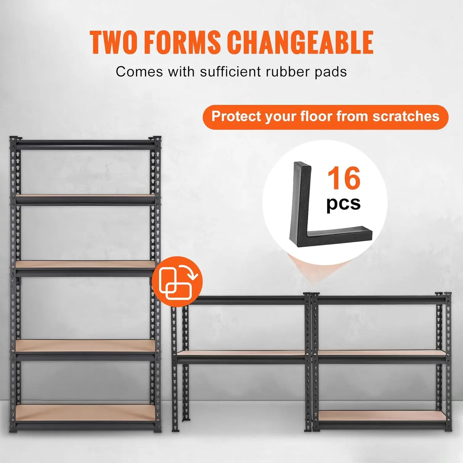 Storage Shelving Unit,Heavy Duty Garage Shelves Metal Organizer Utility Rack,  Kitchen Pantry Basement Bathroom Laundry 6