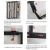 Multifunctional Aluminum Foldable Towel Rack Wall-Mounted Bathroom Item Shelf Suitable for Shower Rooms Bathroom Accessories 5