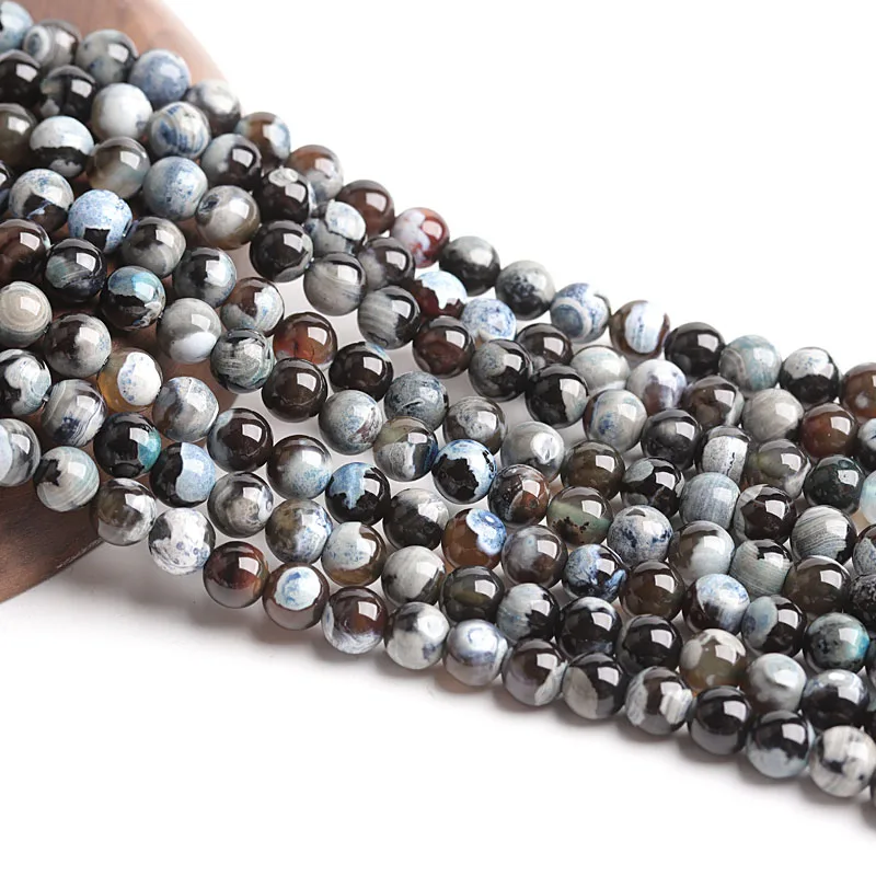 Natural Stone Round Beads - Tiger Eye, Amethyst, Agate, Jade for Jewelry Making & DIY Projects