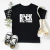 We Will Rock You Queen Print T shirt Kids Summer White Tops Children Fashion Casual T-shirt Rock Anthem Childrens Tshirt 3