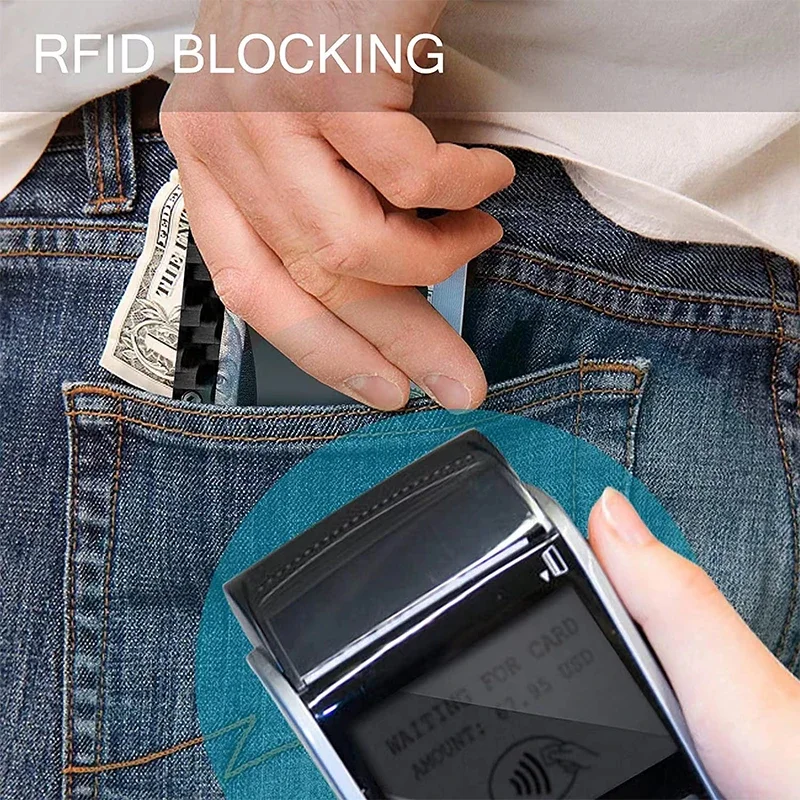 Rfid Credit Card Holder Slim Metal Magic Wallets Men Women Thin Mini Id Bank Cardholder Aluminium Alloy Case Wallet for Men Best Sellers In Luggage, Bags