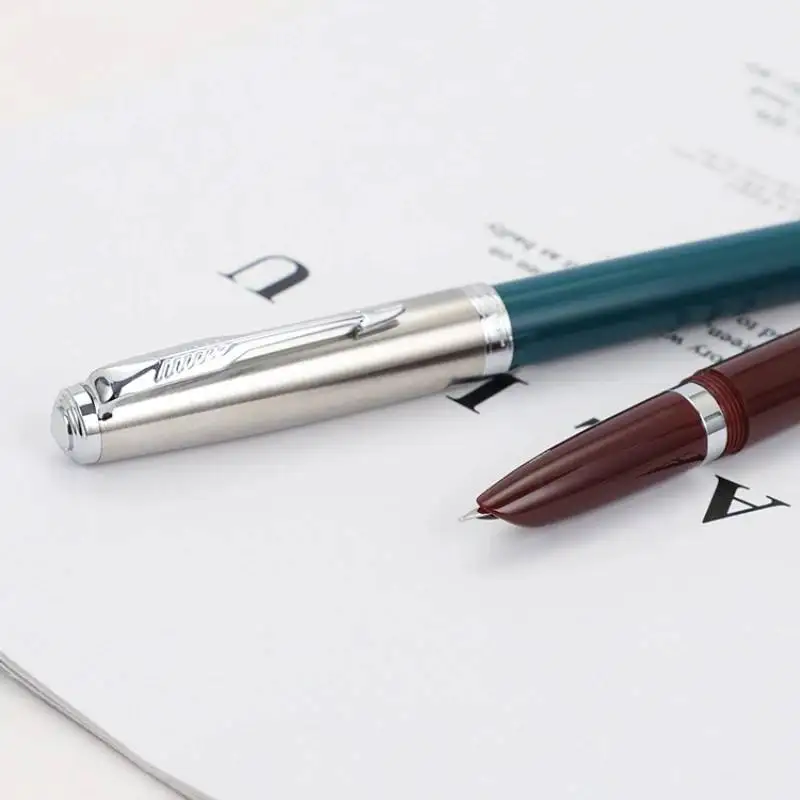 Jinhao Fountain Pen 86 Series Retro Resin Silver Color Cap Writing Pens Back to School Stationery High-Quality Aesthetic Present 4