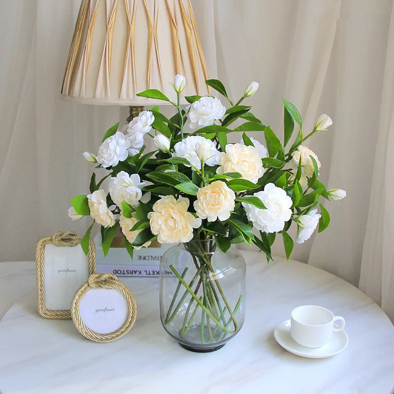Elegant Camellia Silk Flower Arrangement for Home and Event Decor (58cm)