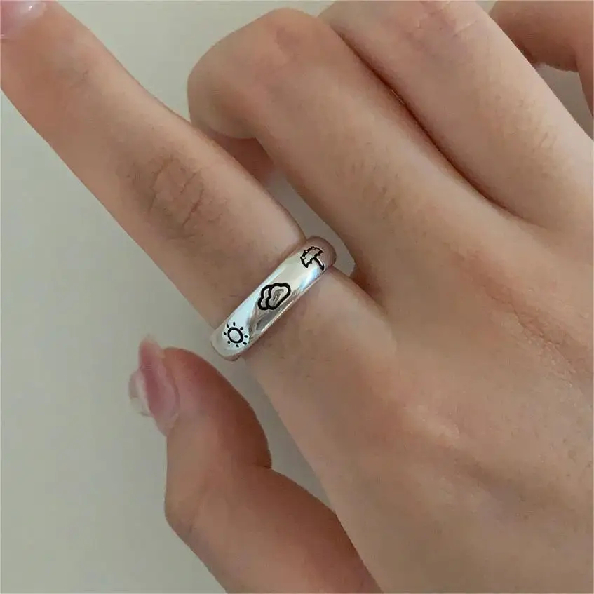 

925 Sterling Silver Weather Label Rings For Women Wedding Luxury Jewelry Accessories Wholesale Items Free Shipping Everything