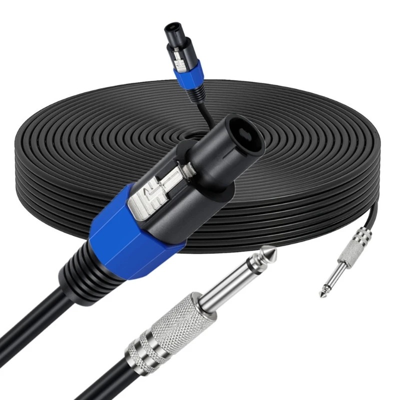 

Speakon Male Connector to 1/4" Male TS Speaker Cable Speak-on to 1/4 TS Plug