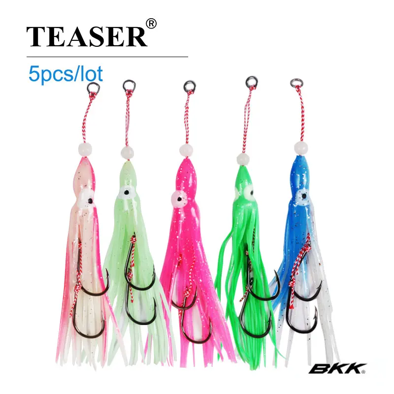 TEASER HK012 2/0 3/0 4/0 1 teil/beutel Langsam Jig Haken Triple Assist Angelhaken Set Salzwasser Hartstahl Tintenfisch Jig Angelhaken – Detail 17