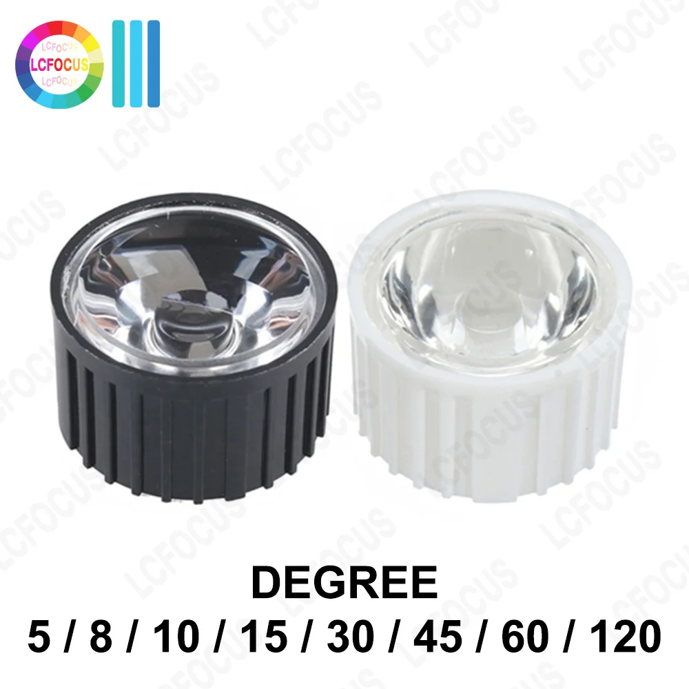 10Pcs High Power 1W 3W 5W LED Lens 5/10/15/30/45/60/90/120 Degrees Reflector Collimator 20MM PMMA Acrylic Optical Lenses