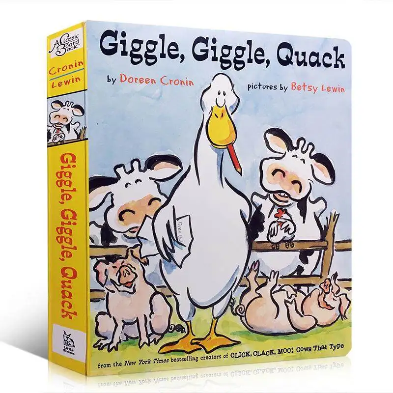 

Milu Original English Giggle, Quack：、、 Board Book Picture Caldecott Medal Doreen Cronin