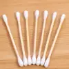 100PCS Double-Ended Disposable Cotton Swabs Manicures Wooden Hygiene Cotton Stick Ear Clean Beauty Cleaning Tampons Makeup Tool 5