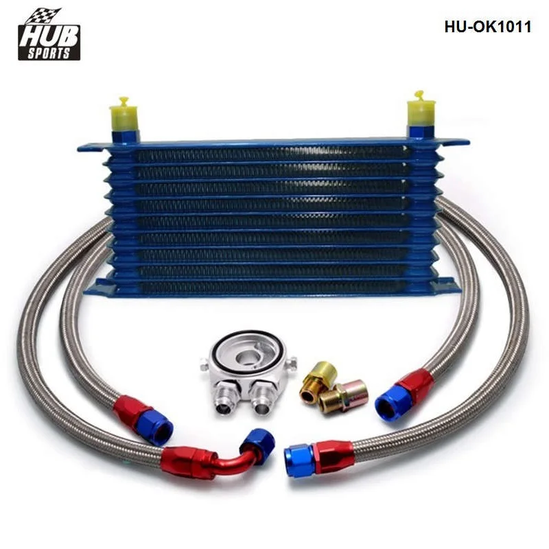 

Universal 10 Rows Oil Cooler Kit M20XP1.5 3/4X16 UNF Oil Filter Fitting Adapter HU-OK1011