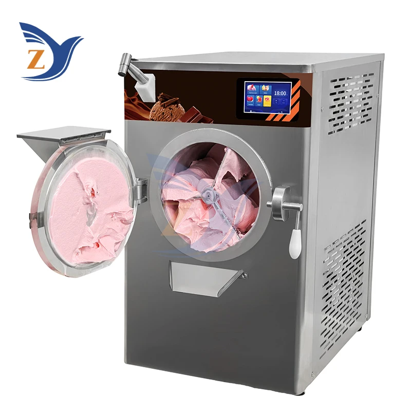 Hard Ice Cream Maker Machine Table Type ZY-28-2 Commercial 2200W Production Equipment Milk Tea Shop Automatic 48L/H Restaurant 4