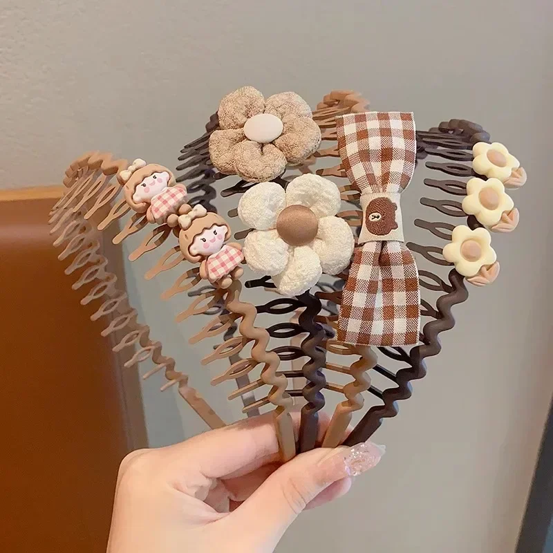 Korean Fashion Coffee Color Hair Clips Children Hair Comb Clip Girls Organizer Headwear Girls Kids Hair Accessories 2