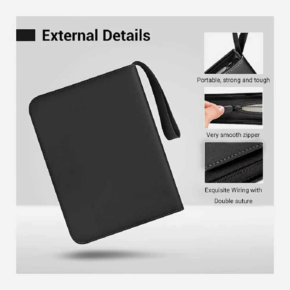 Cards Colletction Album 900 Pockets Card Storage Organizer Album Double Sided PU for Pokemon MTG TCG Sports Cards Football Cards