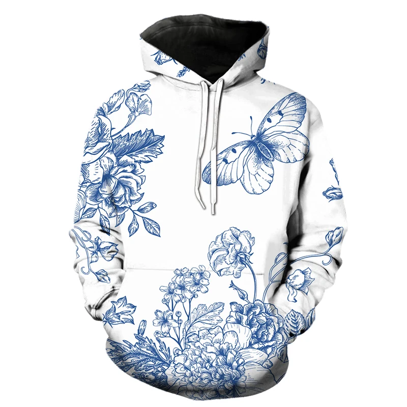 

New 3D Exquisite Butterfly Pattern Zipper Hoodies Print Sweatshirt Hoodie Autumn Winter Fashion Hooded Pullover Men Sportswear