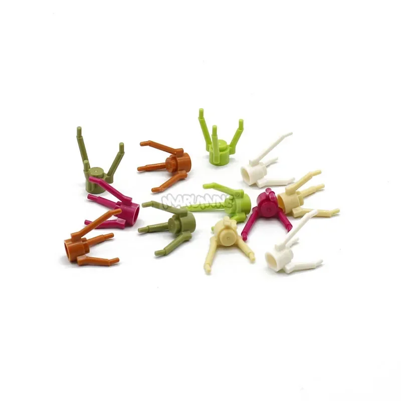 Marumine 100PCS Grass  Building Blocks Compatible 3741 City Flower MOC Bricks Parts Construction Jungle Forest Accessories 4