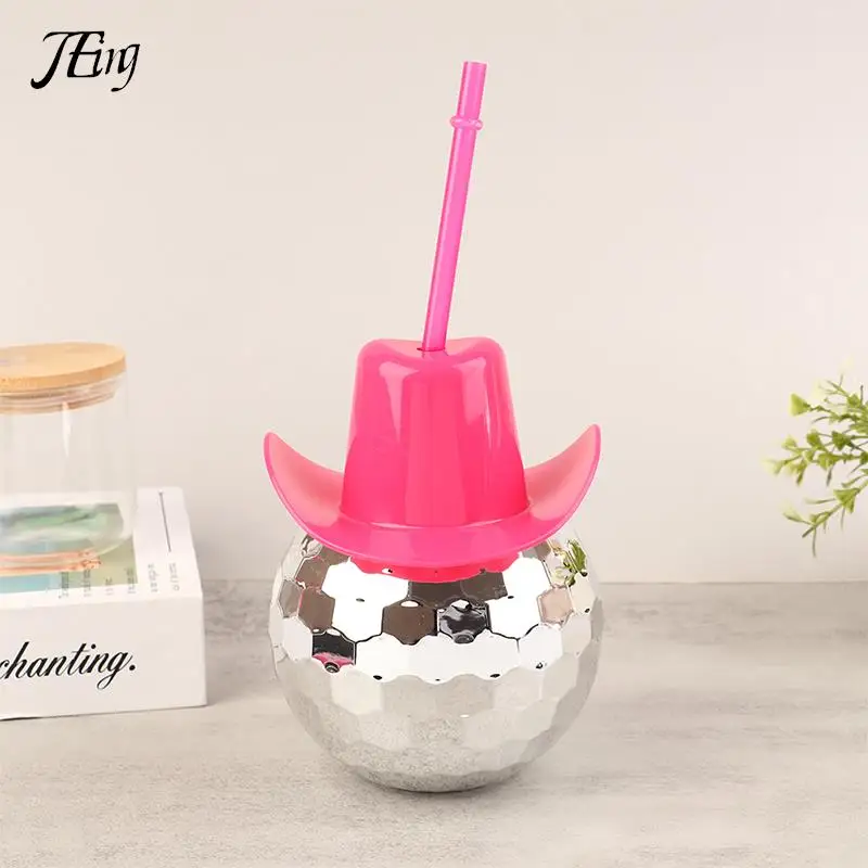 Disco Ball Cups 600ml 1Pc With Straws Flashing Cocktail Electroplating Cup Drinking
