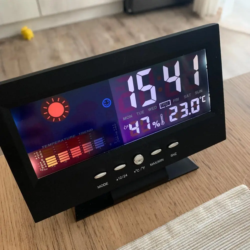 

8082T Alarm Clock 12/24 Hours System Electronic Clock Low Consumption Clear Screen Digital Clock Practical Home Supplies