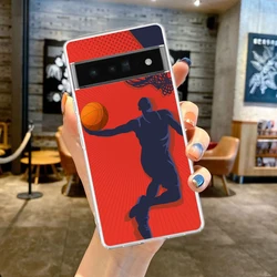 Transparent Silicone Basketball - Themed Phone Case Cover - Pixel  4XL (B1)