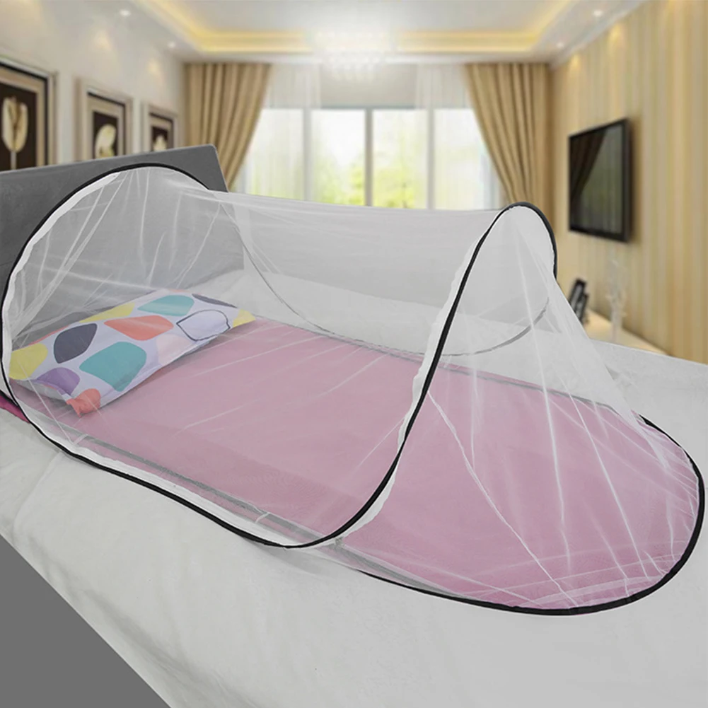 Pop-Up Mosquito Net Tent with Zipper Travel Mosquito Net Portable Outdoor Camping Mosquito Net for Baby Adults Trip