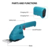 E-5 Lithium Cordless Electric Hedge Trimmer Handheld Dual-Purpose Hedge Trimmer Bush Trimmer for Pruning Shrub Branch Lawn 6