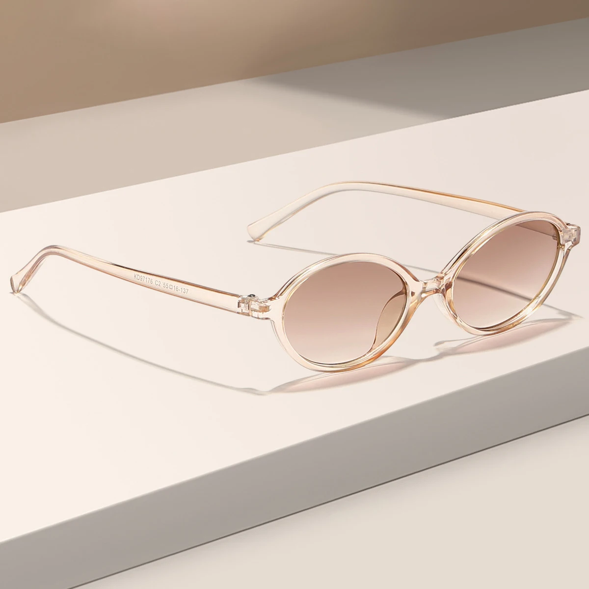 2025 New Elliptical Small Frame Bookworm Fashion Trendy For Women's High End Sensation Sunglasses 4