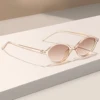 2025 New Elliptical Small Frame Bookworm Fashion Trendy For Women's High End Sensation Sunglasses 4