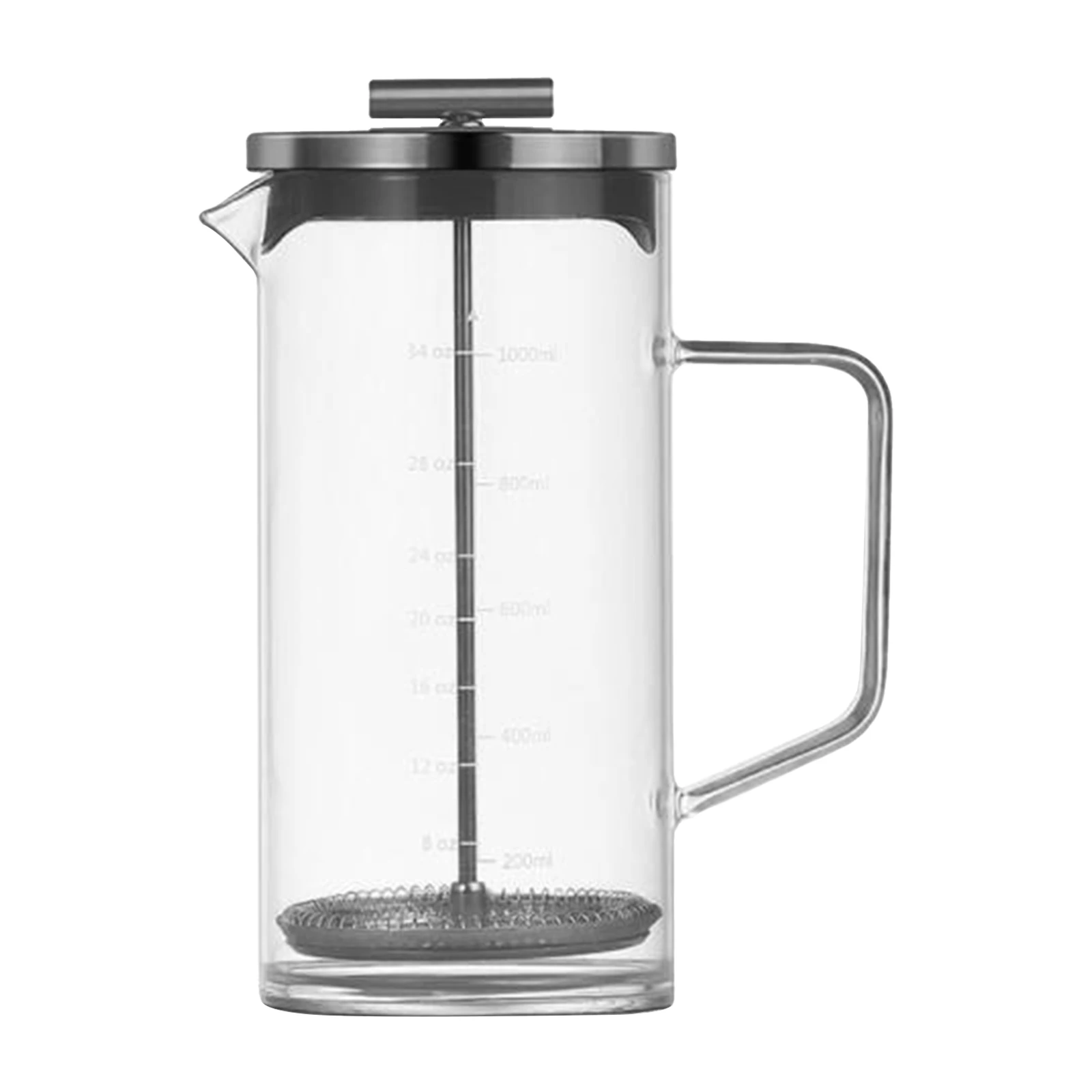 Borosilicate Glass Coffee Press Thickened Base Stainless Steel French