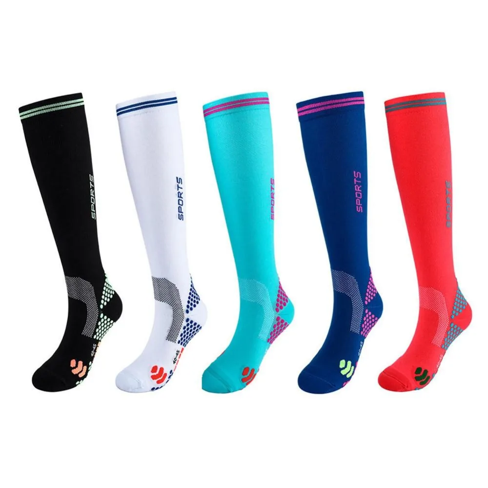 

1 Pair Football Sports Socks Long Knee Compression Spandex Legging Stockings Soccer Baseball Ankle Adults Women Men Socks