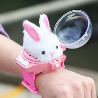 Children RC Car Mini Watch Toys With LED Lights 2.4GHz RC Car Toy Watch Rabbit Crab Racing Toys RC Car Girls Boys Birthday Gift 1